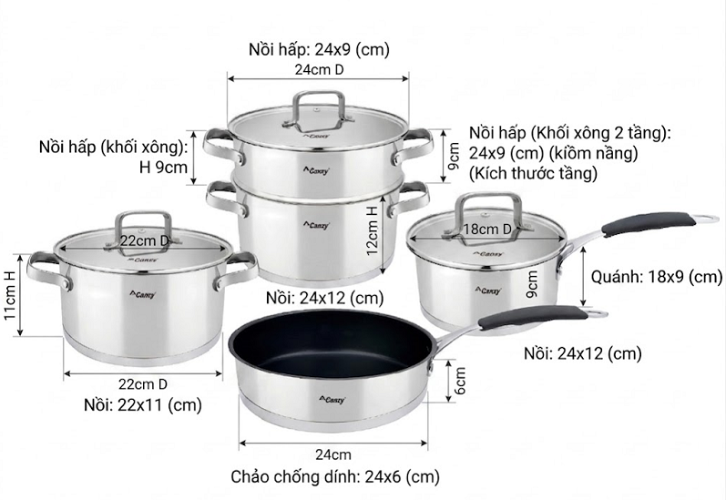 Bộ nồi Canzy CZ 899