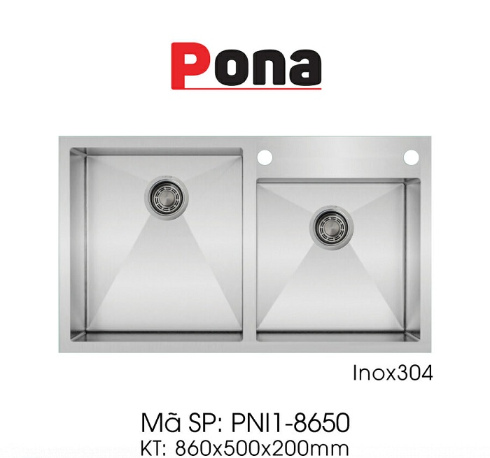 Chậu rửa PONA PNI1-8650/ Inox
