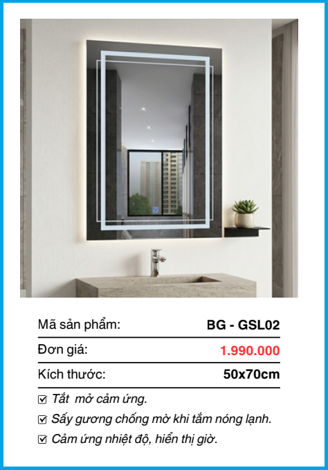 Gương Đèn Led B-GEM BG-GSL02