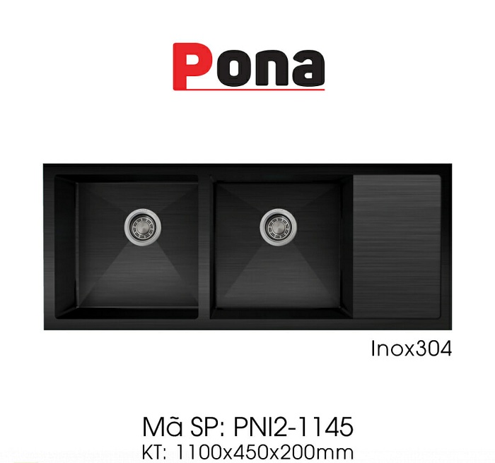 Chậu rửa PONA PNI2-1145/ Black
