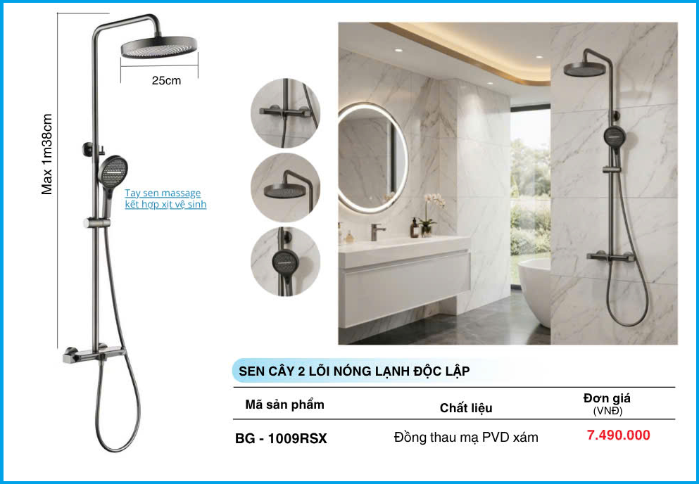 Sen Tắm B-GEM BG-1009RSX