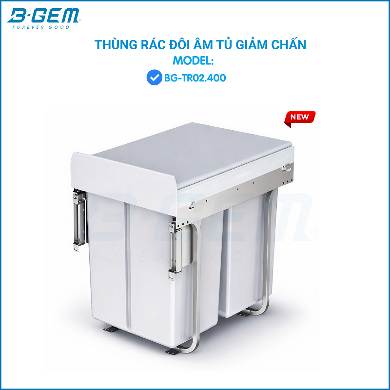 Thùng Rác Đôi B-gem BG-TR02.300 | TR02.400
