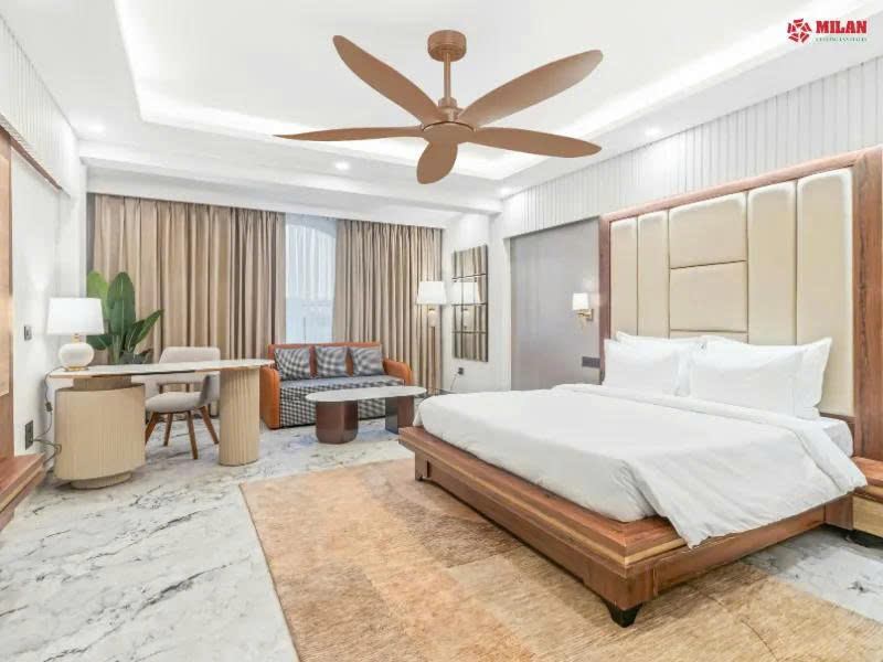 Quạt Trần FENGYE-MILAN 586 Màu Đồng Cát