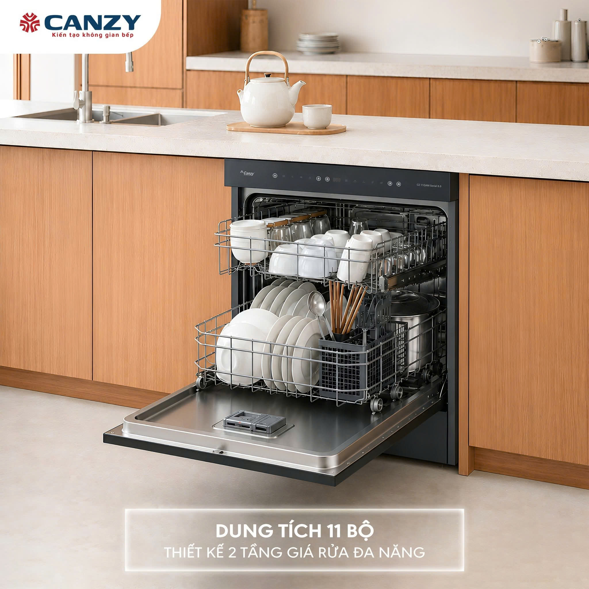 Máy Rửa Bát Canzy CZ-11QAM Serial 8.0