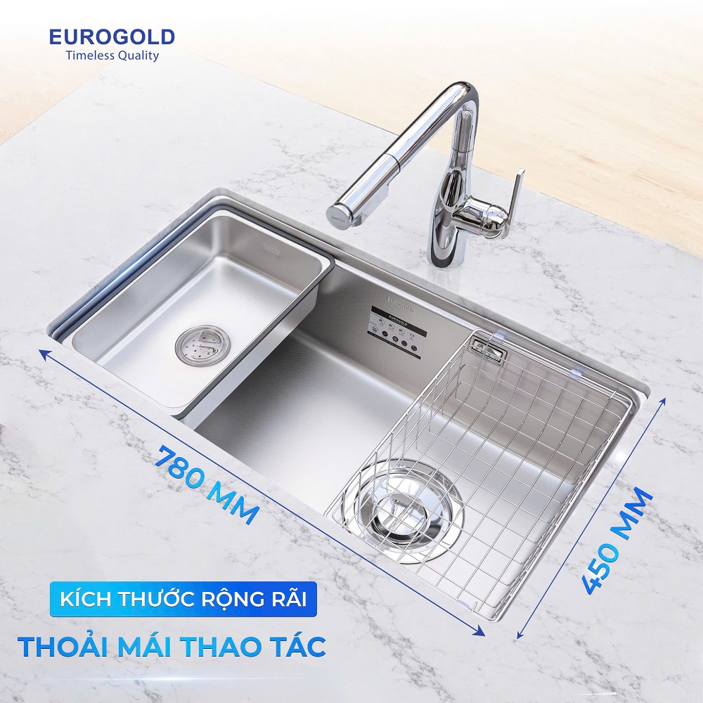 Chậu rửa bát EUROGOLD EUD17845JB