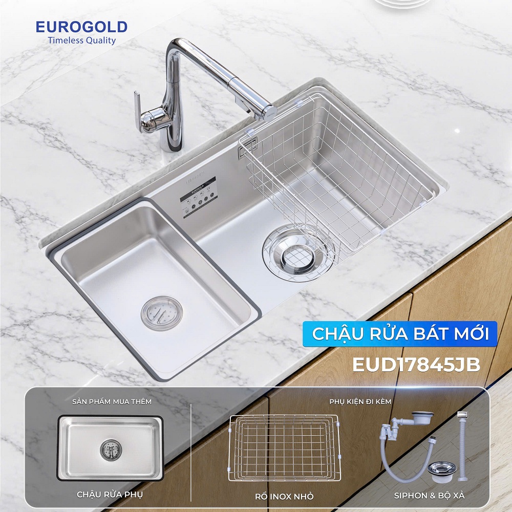 Chậu rửa bát EUROGOLD EUD17845JB