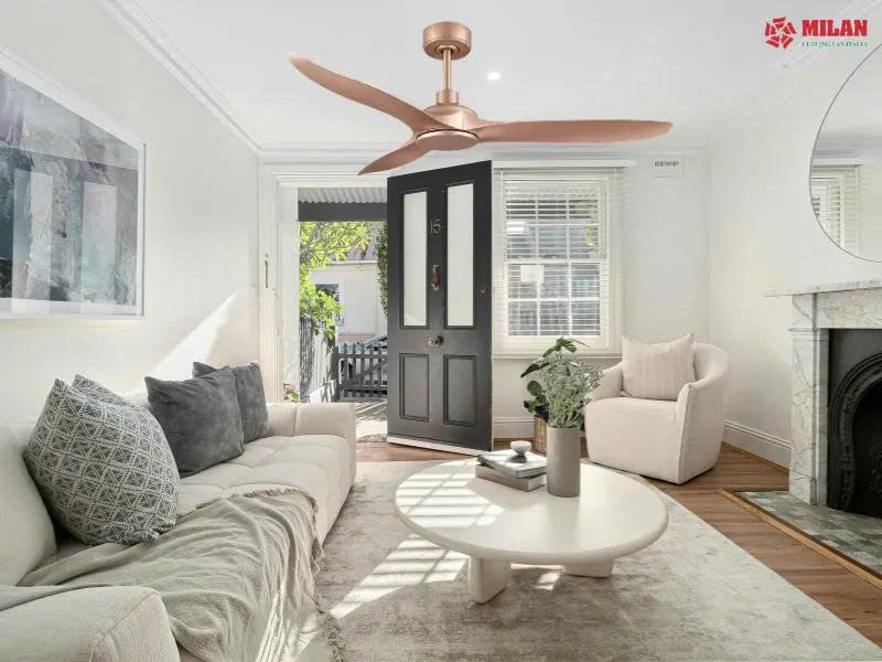 Quạt Trần FENGYE-MILAN FY533 Màu Đồng Cát