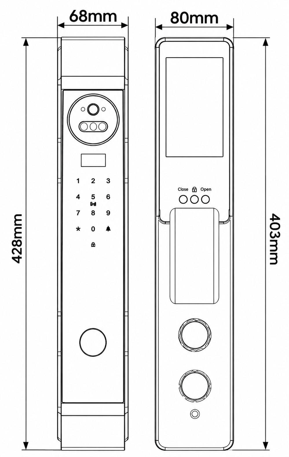 Khóa Điện Tử KASSLER KL-899 PRO CNC GOLD APP Tuya Remote