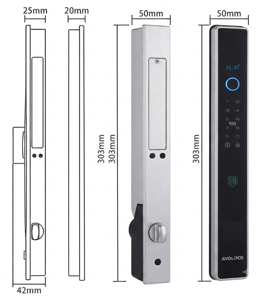 Khóa Điện Tử AVOLOCK AN-396 Silver