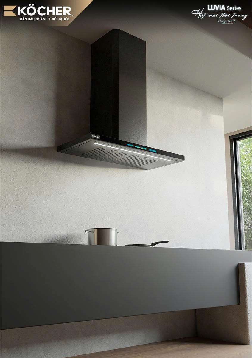 Máy hút mùi Luvia Black Matte 70cm