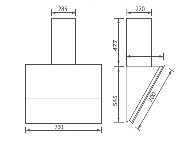 Máy Hút Mùi Độc Lập Canzy  CZ-2870GH