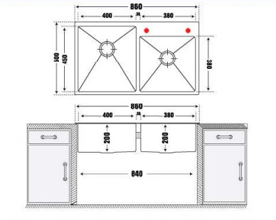 Chậu rửa PONA PNI1-8650/ Inox