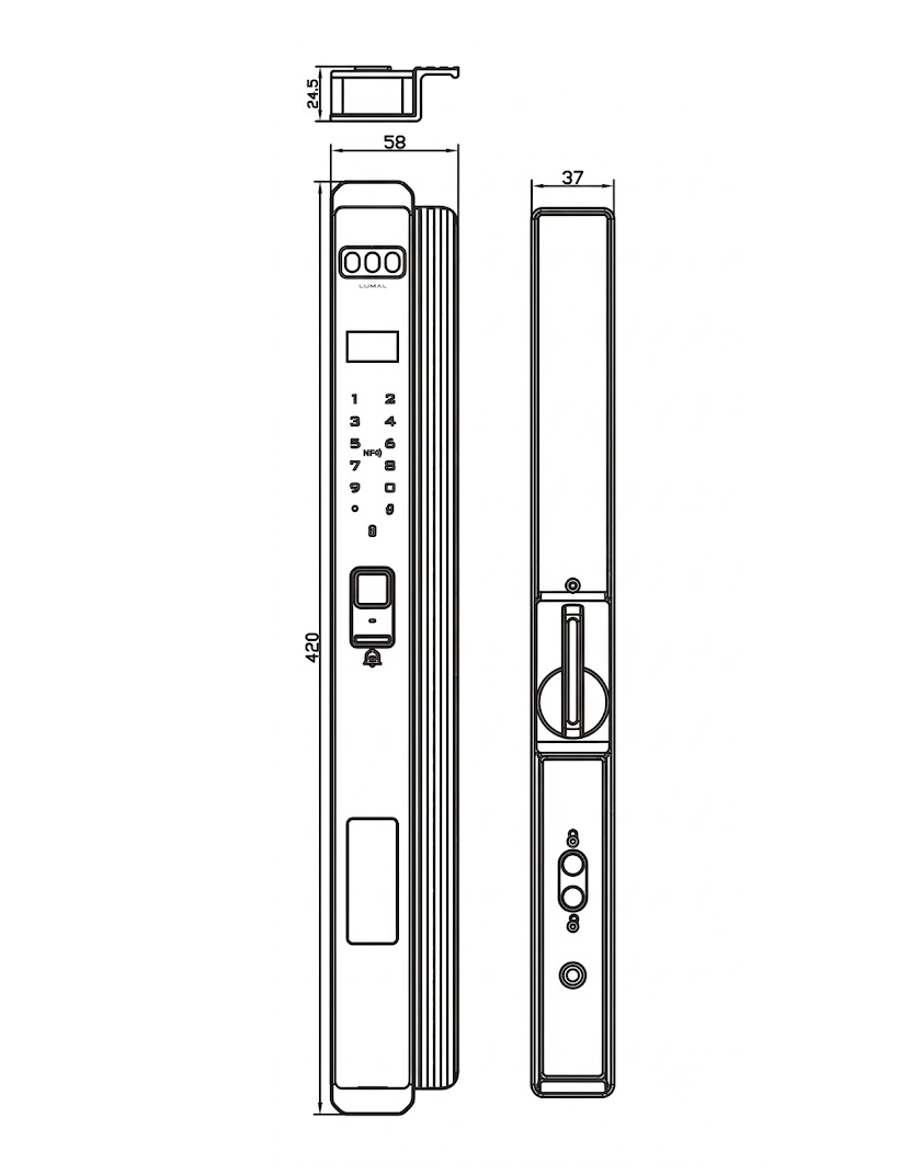 Khóa Điện Tử KASSLER KL-539 CNC VF Pro Silver APP Tuya