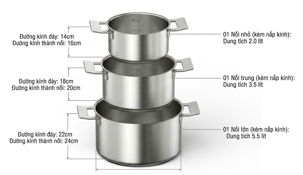 Bộ Nồi Chảo 6 Món Bosch HEZ9SE060
