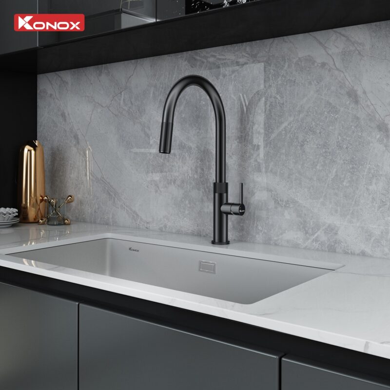 Vòi rửa bát KONOX Lasi Gun Metal