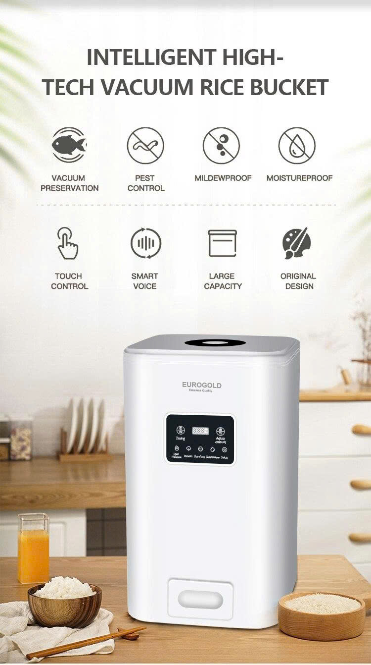 Thùng gạo chân không 10kg EUROGOLD S400N
