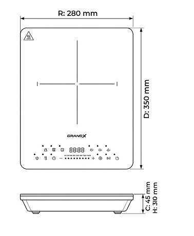 Bếp Từ Đơn GrandX GX-IH168