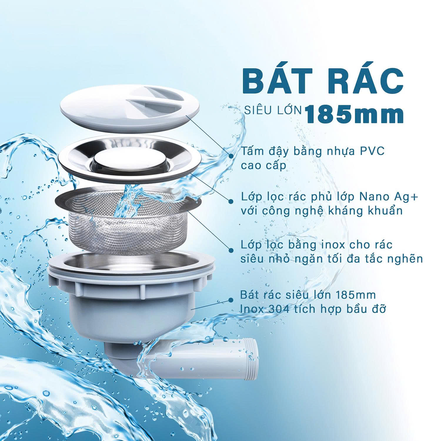 Chậu rửa GrandX GX7850J Hikari