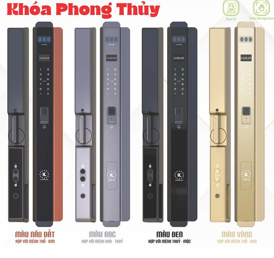 Khóa Điện Tử KASSLER KL-539 CNC VF Pro Gold APP Tuya