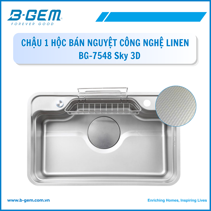Chậu Rửa B-GEM BG-7548 Sky 3D