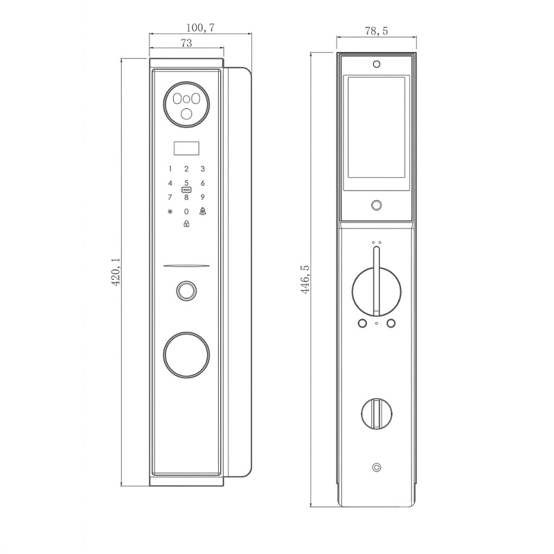 Khóa Điện Tử KASSLER KL-808 CNC GOLD APP Tuya