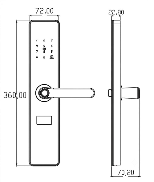 Khóa Điện Tử KASSLER KL-399 BLACK APP TTlock
