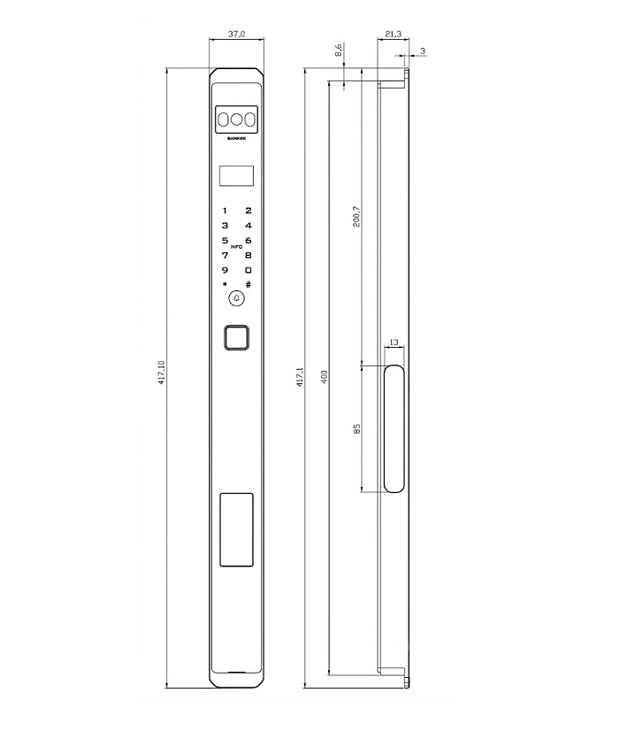 Khóa Điện Tử KASSLER KL-599VS APP Tuya