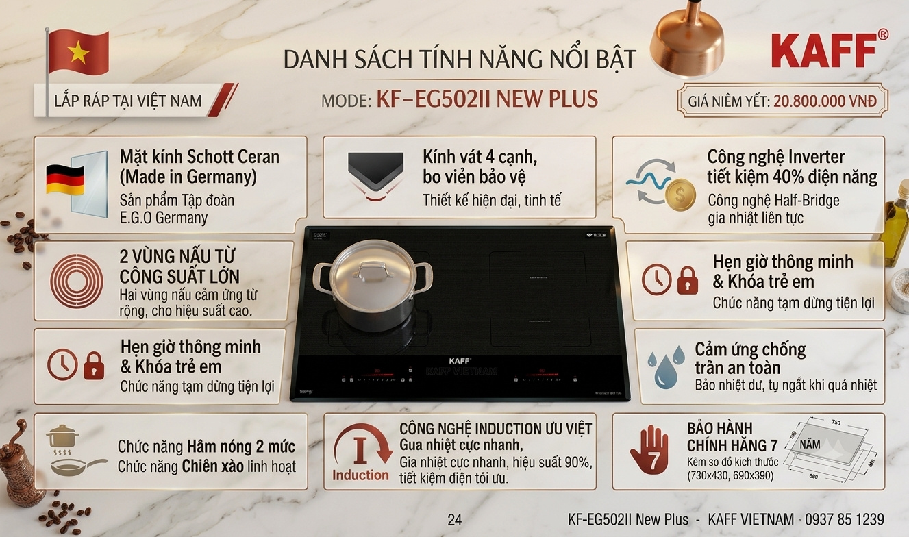 Bếp Từ KAFF KAFF KF-EG502II NEW PLUS