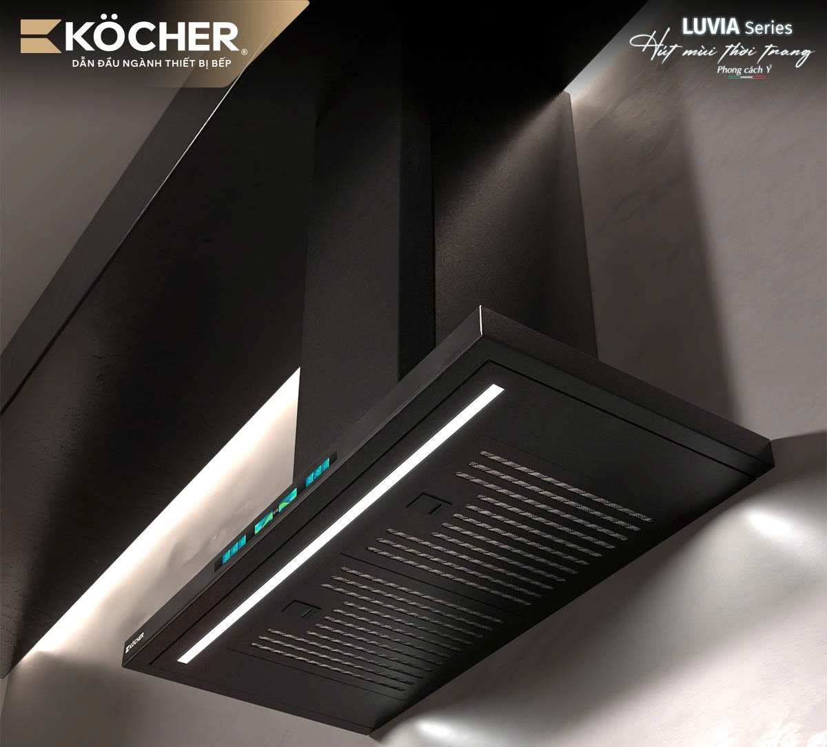 Máy hút mùi Luvia Black Matte 90cm