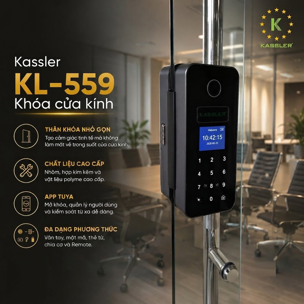 Khóa Điện Tử KASSLER KL-559 APP Tuya Bluetooth
