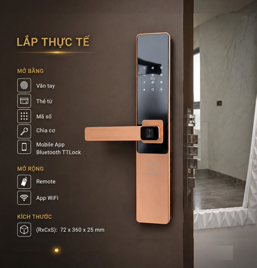Khóa Điện Tử KASSLER KL-567 CNC PRO COPPER APP TTlock