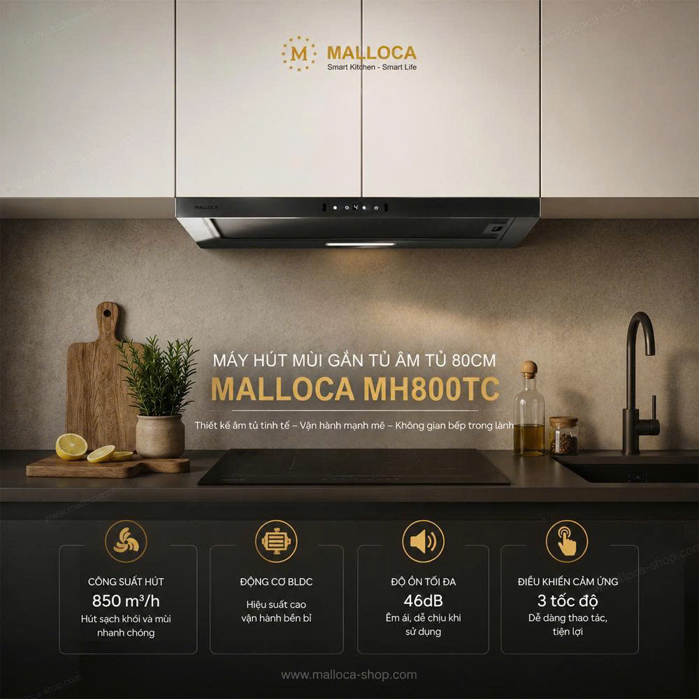 Máy Hút Mùi Malloca MH800TC