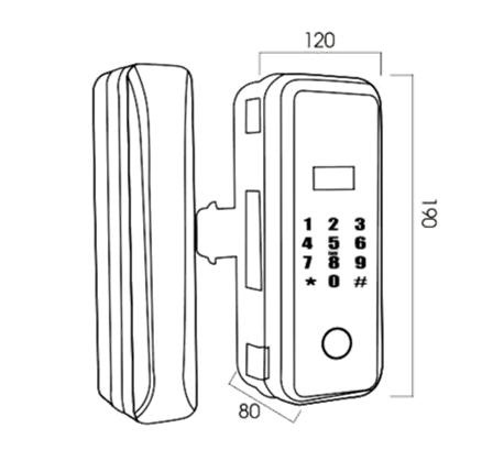 Khóa điện tử Kassler KL-569 APP REMOTE/ Khóa Cửa Kính