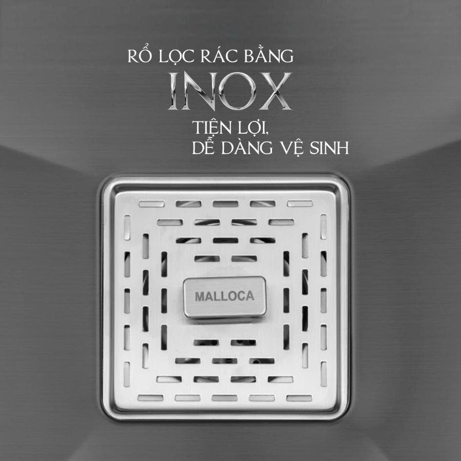 Chậu rửa 2 hố inox Malloca MS 6304ST