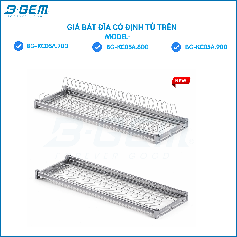 Giá Bát Đĩa Cố Định B-gem BG-KC05A.700 | KC05A.800 | KC05A.900