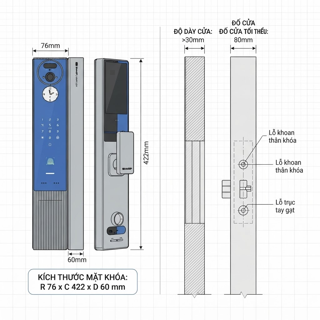 Khóa điện tử SHARP H5-FV