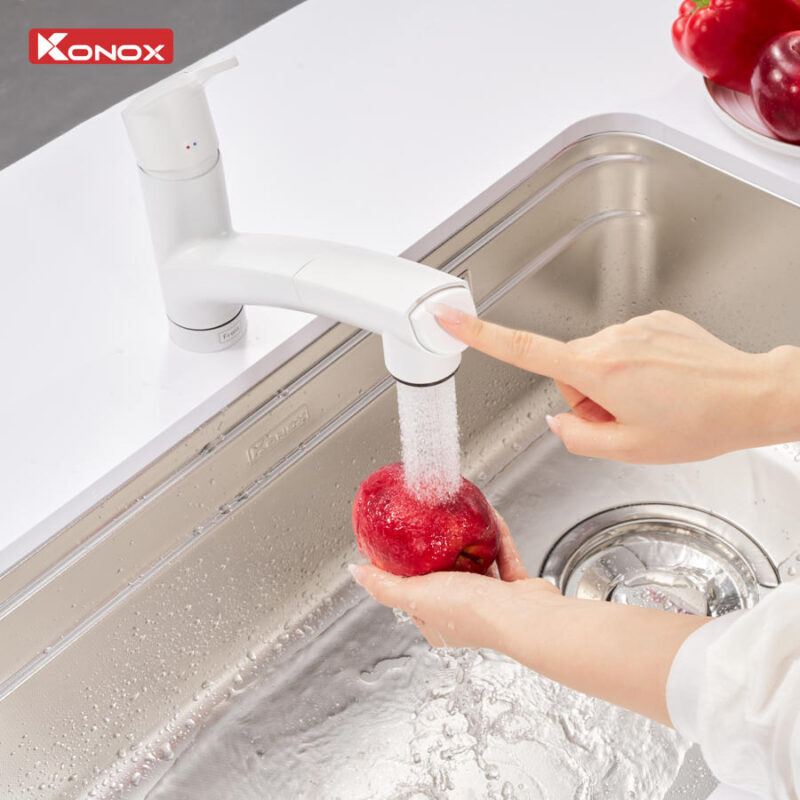 Vòi rửa bát KONOX Kira White