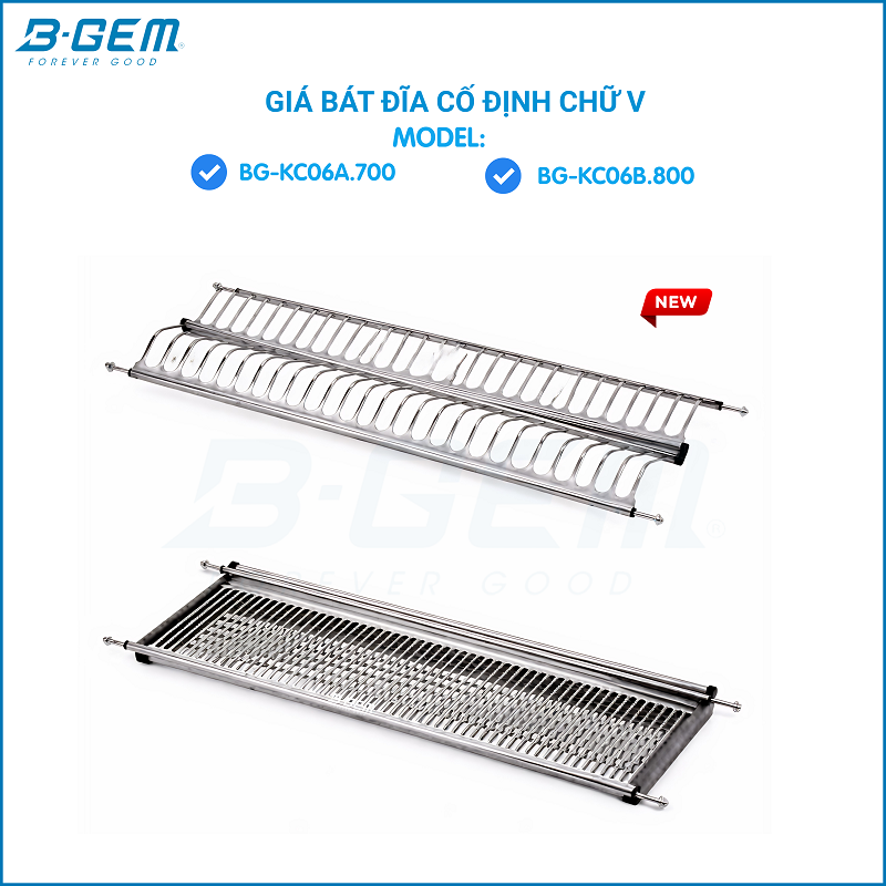 Giá Bát Đĩa Cố Định Chữ V B-gem BG-KC06A.700 | KC06A.800