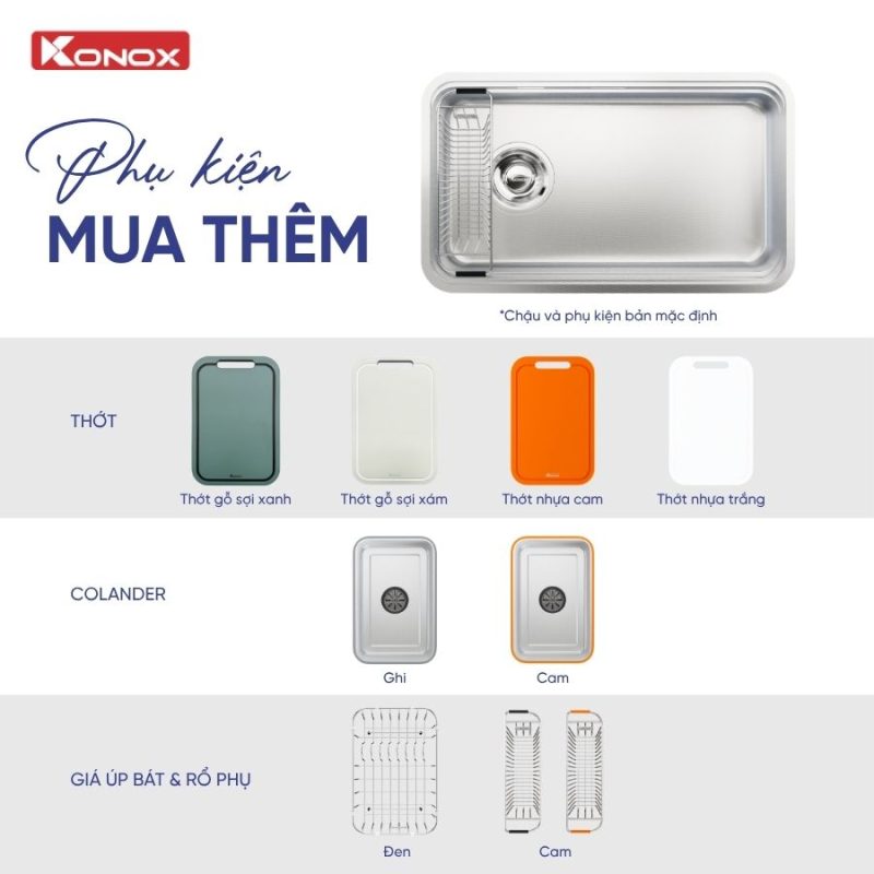 Chậu rửa KONOX TARI SMART 8047PP-L