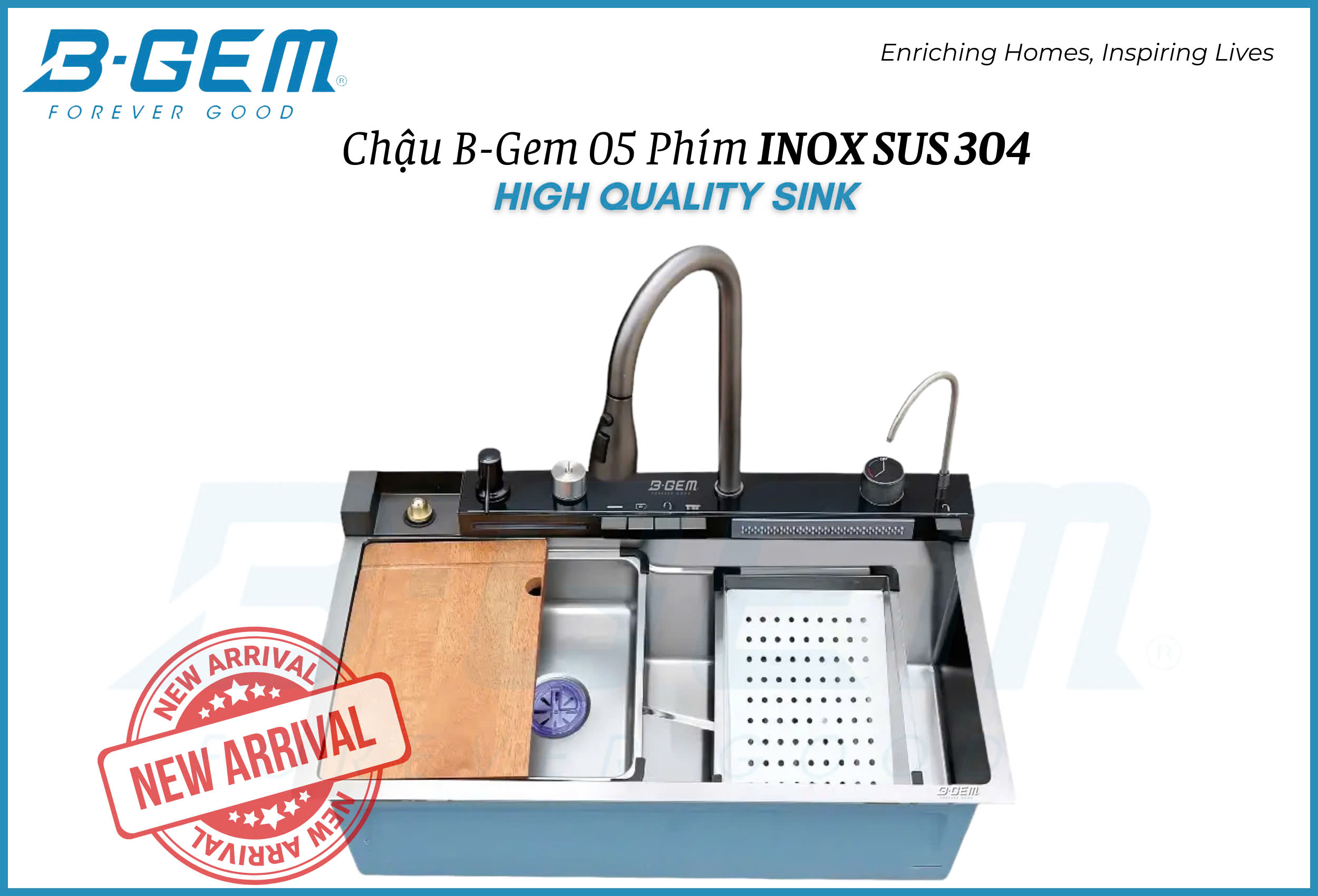 Chậu rửa bát B-GEM BG-7546 Smart V5
