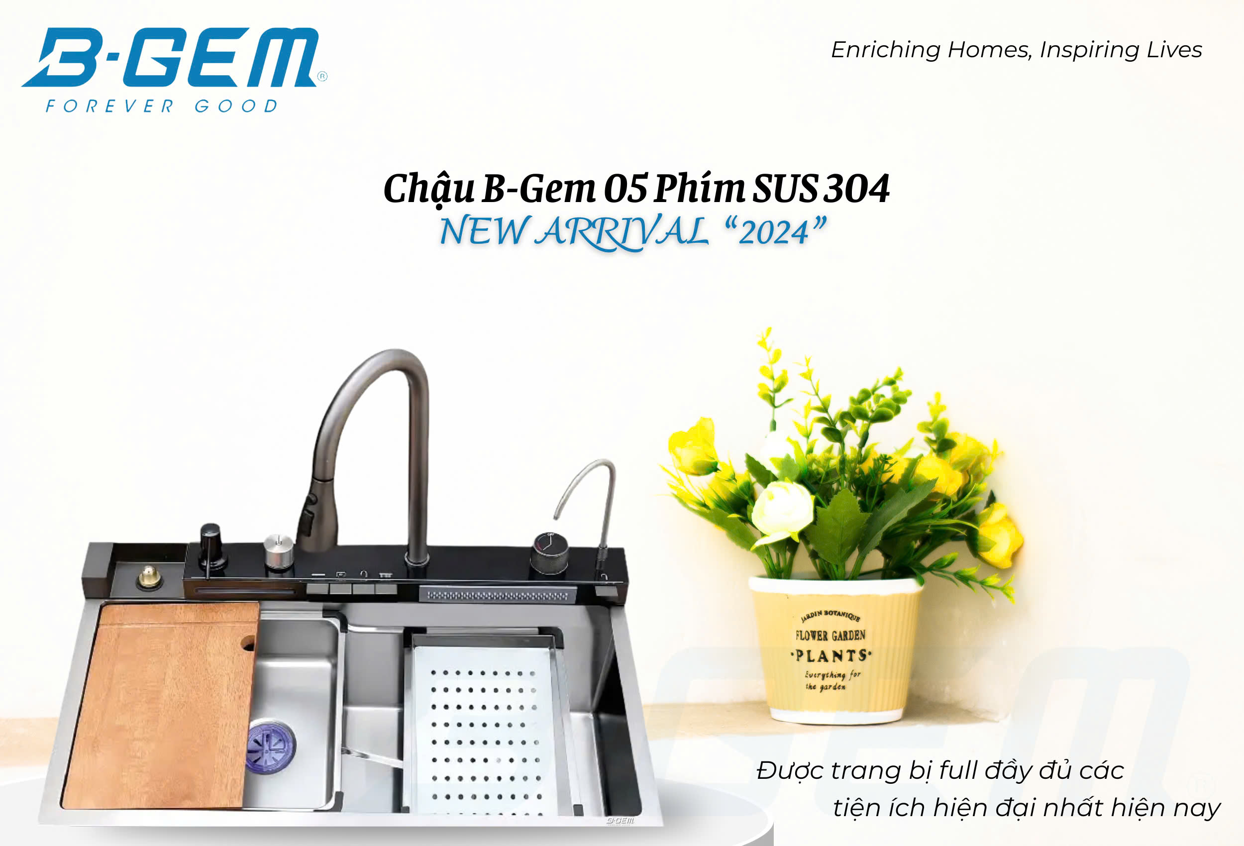 Chậu rửa bát B-GEM BG-7546 Smart V5