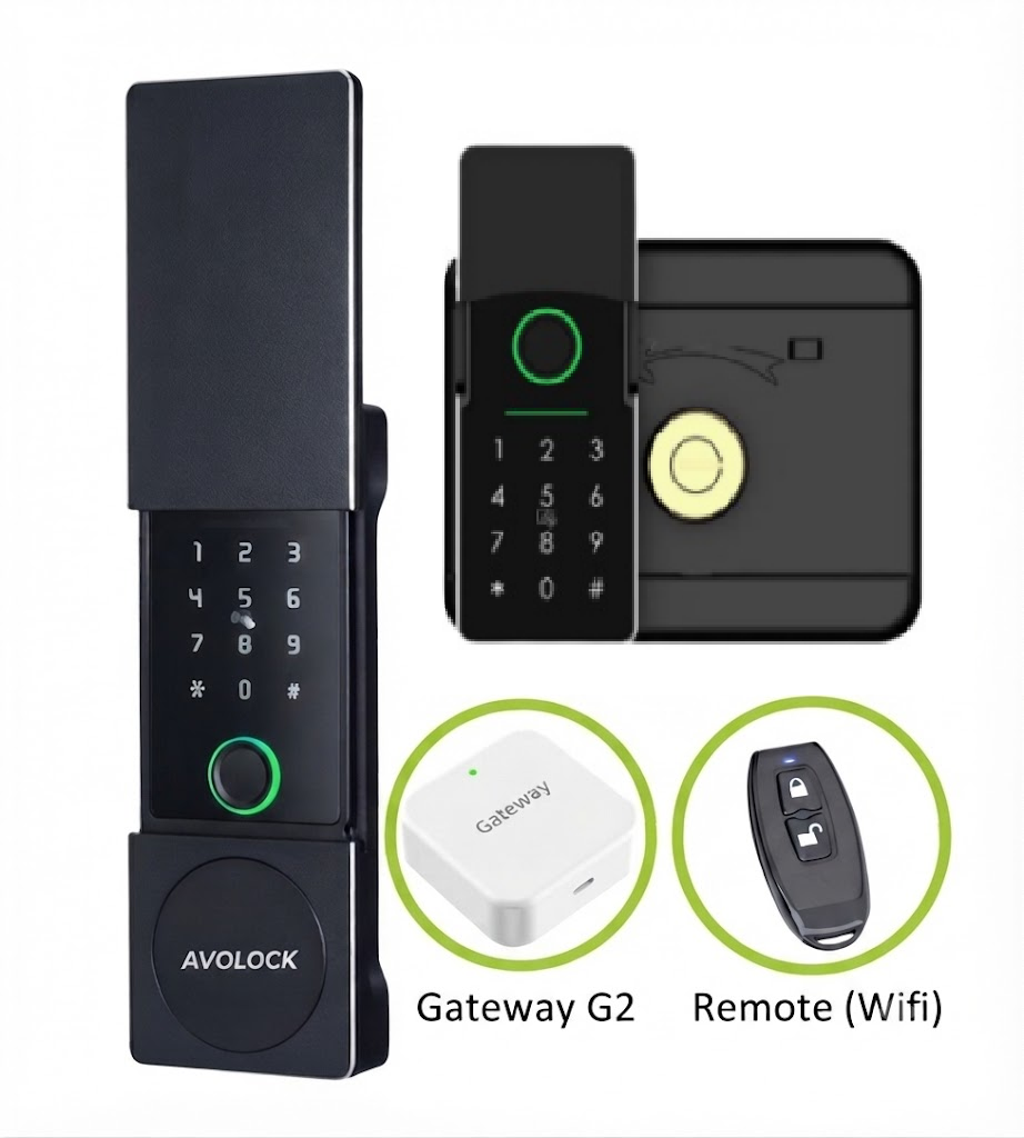 Khóa Điện Tử AVOLOCK AG-88 Black CNC + REMOTE + GATEWAY WIFI