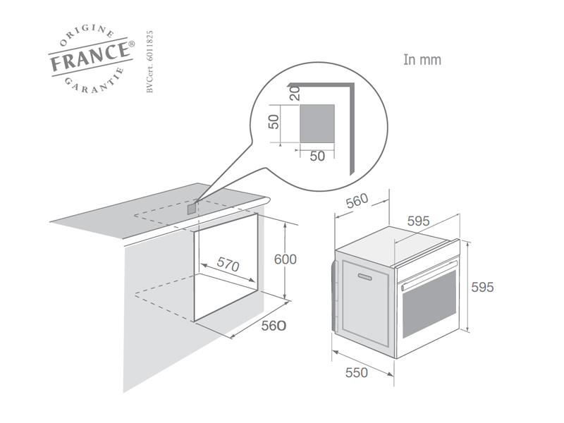 Lò nướng âm tủ Brandt BOE5302X