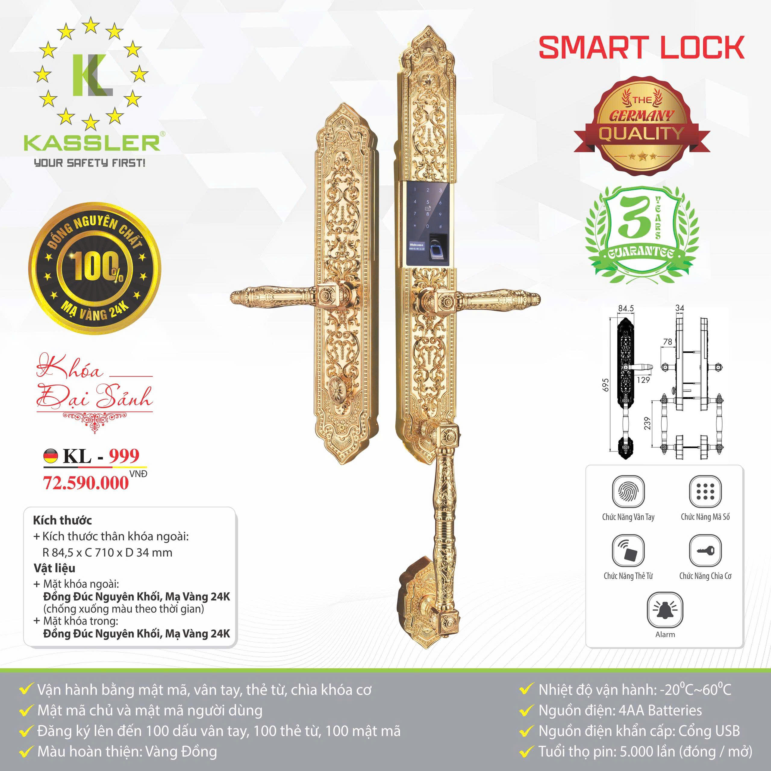 Khóa điện tử Kassler KL-999