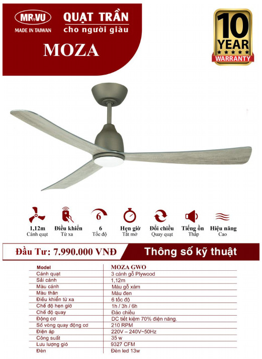 QUẠT TRẦN CHO NGƯỜI GIÀU MR.VŨ MOZA GWO