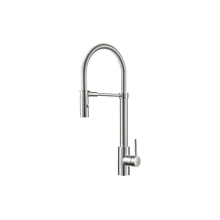 Vòi nóng lạnh dây lò xo inox 304 Malloca LuxSteel K088CS