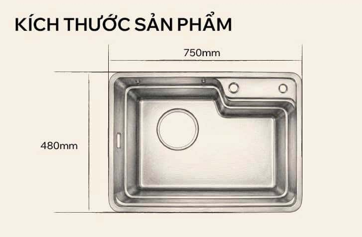 Chậu rửa bát Kocher TERA S7548