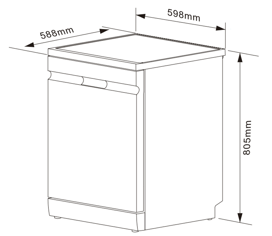 Máy rửa chén KOCHER KDEU-X15B PRO