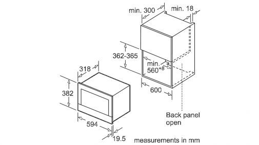 Lò vi sóng âm tủ BOSCH BFL634GS1B|Serie 8