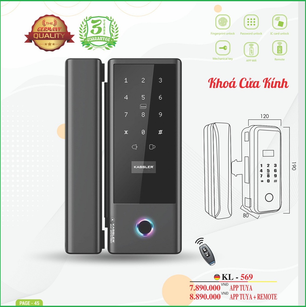 Khóa Điện Tử KASSLER KL-569 APP